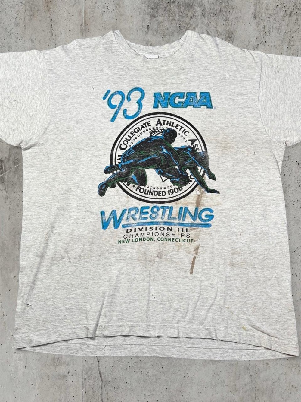 Vintage 1993 NCAA Wrestling T Shirt XL USA Single Stitch Div III Championship